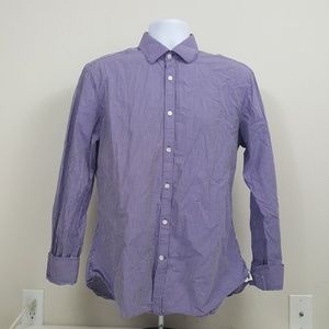 John Varvatos long sleeve  violet-n-white pattern
